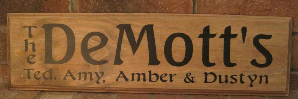 Personalized Family Name Sign Wedding Last Name Custom Wood Plaque Christmas Gift Home Decor