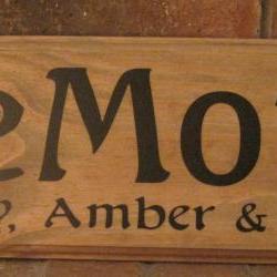 Personalized Family Name Sign Wedding Last Name Custom Wood Plaque Christmas Gift Home Decor